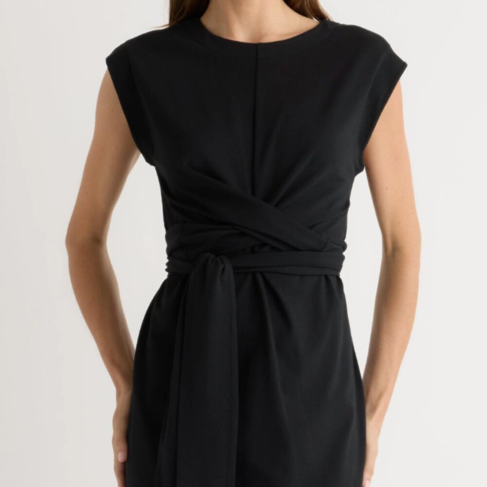 Modern Citizen Fei Organic Cotton Tie-Front Midi Dress